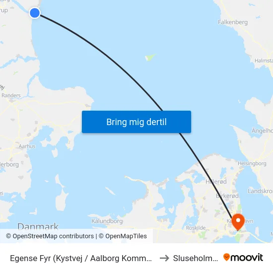 Egense Fyr (Kystvej / Aalborg Kommune) to Sluseholmen map