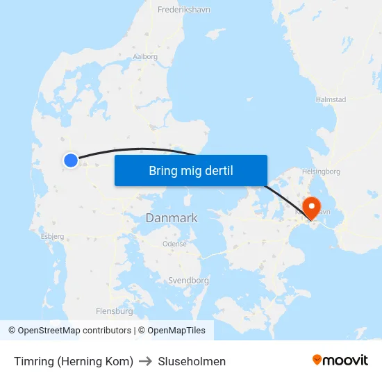 Timring (Herning Kom) to Sluseholmen map