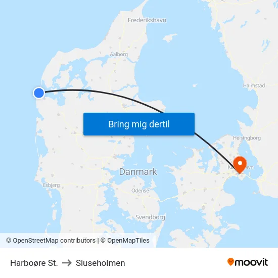 Harboøre St. to Sluseholmen map