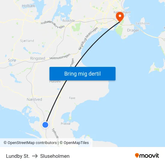 Lundby St. to Sluseholmen map