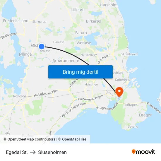 Egedal St. to Sluseholmen map