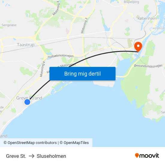 Greve St. to Sluseholmen map