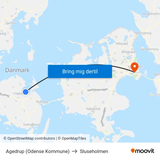 Agedrup (Odense Kommune) to Sluseholmen map