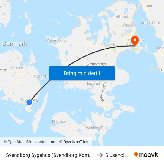 Svendborg Sygehus (Svendborg Kommune) to Sluseholmen map