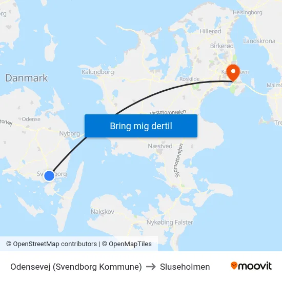 Odensevej (Svendborg Kommune) to Sluseholmen map