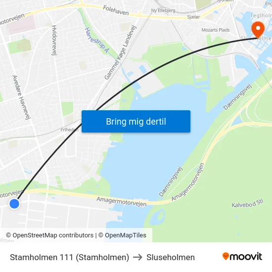 Stamholmen 111 (Stamholmen) to Sluseholmen map