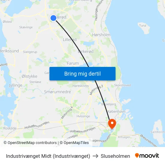 Industrivænget Midt (Industrivænget) to Sluseholmen map