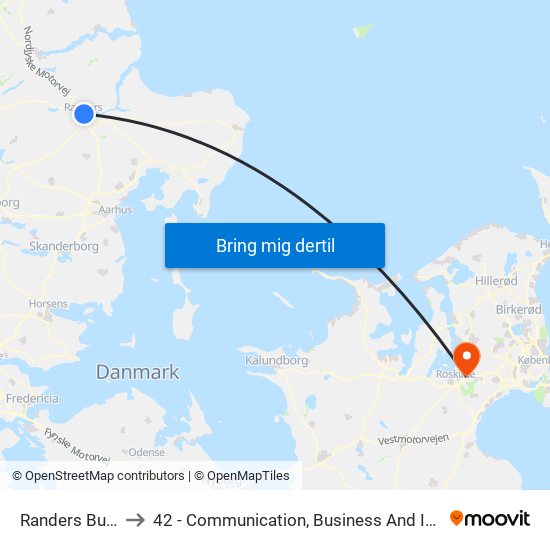 Randers Busterminal to 42 - Communication, Business And Information Technologies map