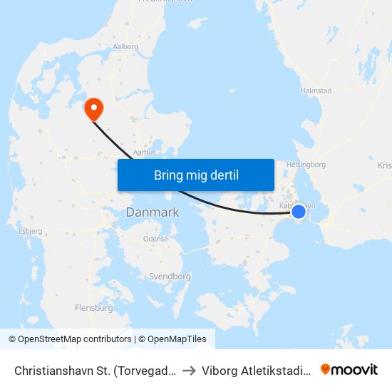 Christianshavn St. (Torvegade) to Viborg Atletikstadion map