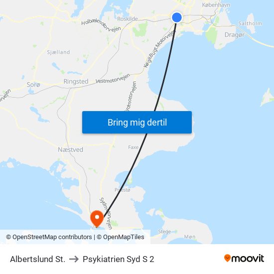 Albertslund St. to Psykiatrien Syd S 2 map