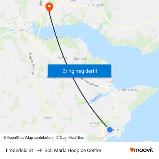 Fredericia St. to Sct. Maria Hospice Center map