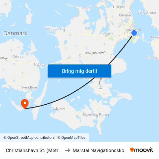 Christianshavn St. (Metro) to Marstal Navigationsskole map