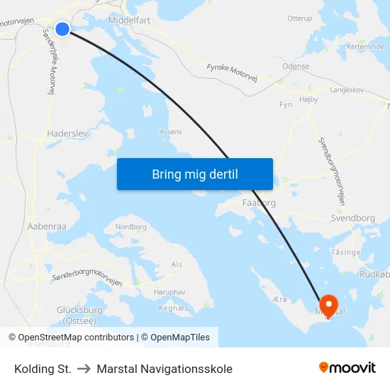 Kolding St. to Marstal Navigationsskole map