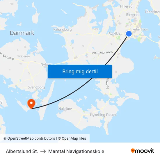 Albertslund St. to Marstal Navigationsskole map