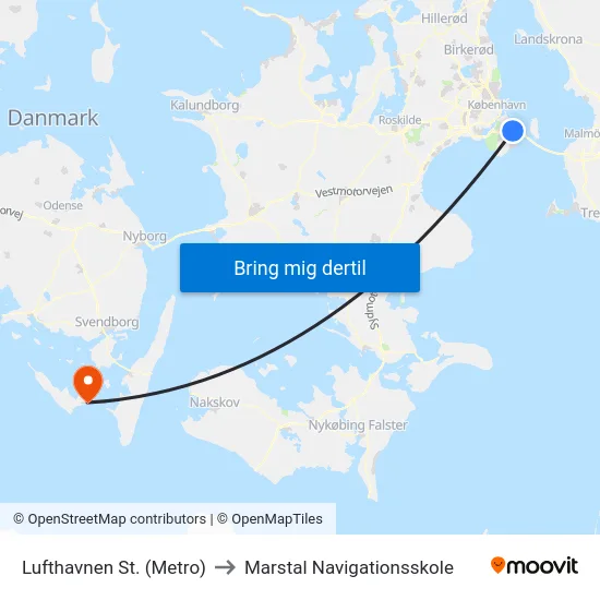 Lufthavnen St. (Metro) to Marstal Navigationsskole map