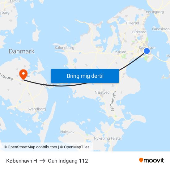 København H to Ouh Indgang 112 map