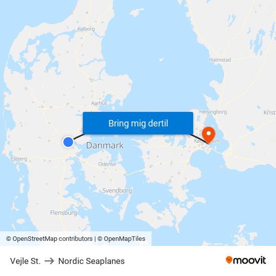 Vejle St. to Nordic Seaplanes map