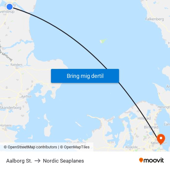 Aalborg St. to Nordic Seaplanes map