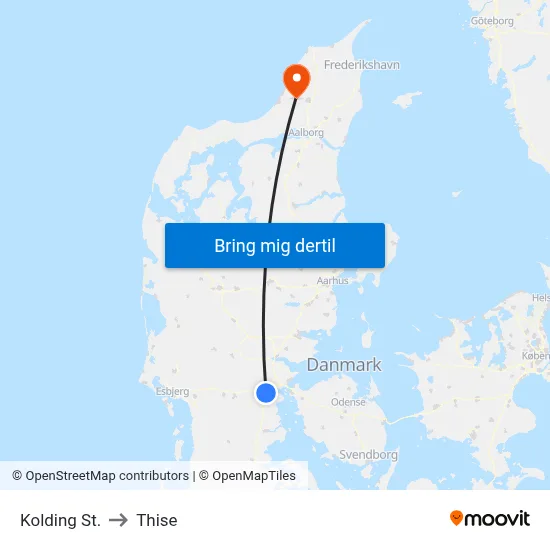 Kolding St. to Thise map