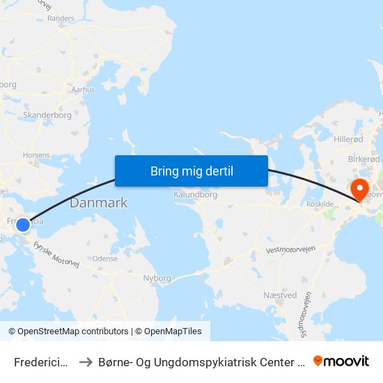 Fredericia St. to Børne- Og Ungdomspykiatrisk Center Afs. 29a map