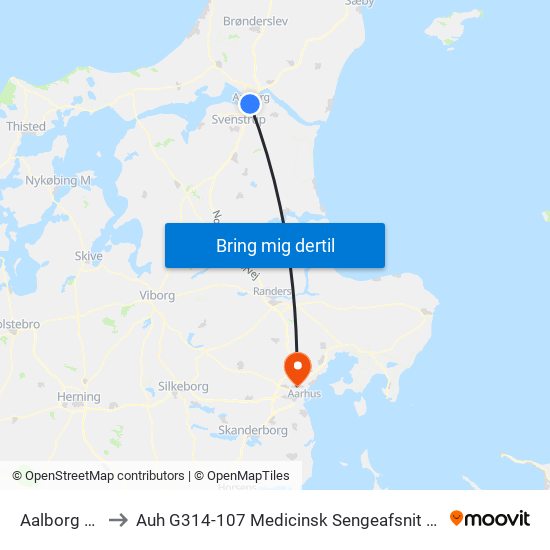 Aalborg St. to Auh G314-107 Medicinsk Sengeafsnit 1-2 map