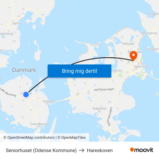 Seniorhuset (Odense Kommune) to Hareskoven map