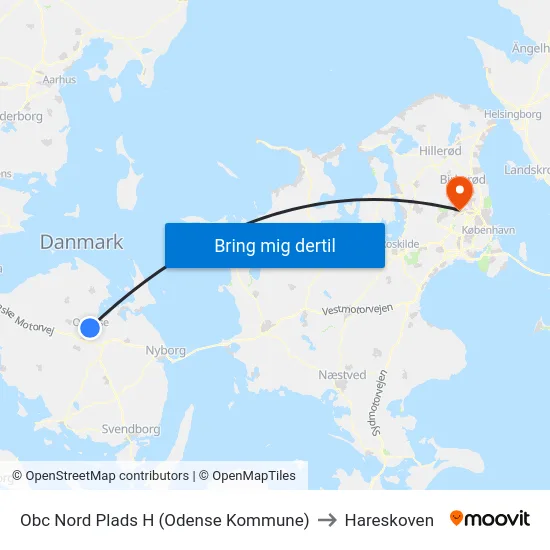 Obc Nord Plads H (Odense Kommune) to Hareskoven map
