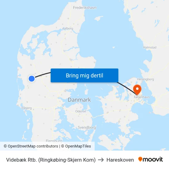 Videbæk Rtb. (Ringkøbing-Skjern Kom) to Hareskoven map
