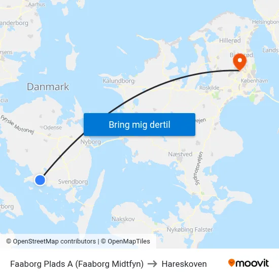 Faaborg Plads A (Faaborg Midtfyn) to Hareskoven map