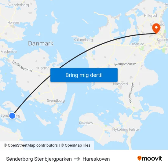 Sønderborg Stenbjergparken to Hareskoven map