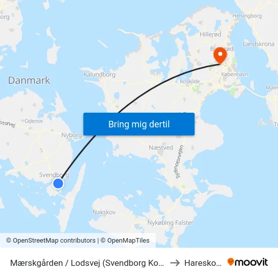 Mærskgården / Lodsvej (Svendborg Kommune) to Hareskoven map