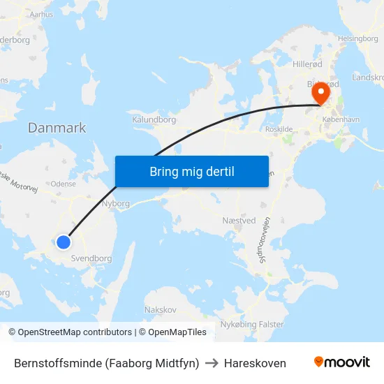 Bernstoffsminde (Faaborg Midtfyn) to Hareskoven map