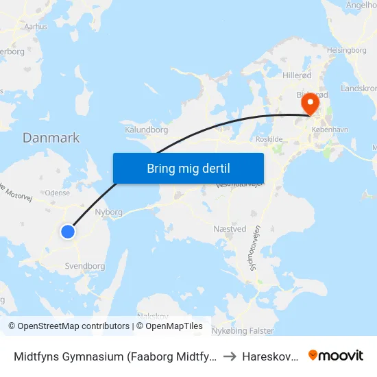 Midtfyns Gymnasium (Faaborg Midtfyn) to Hareskoven map