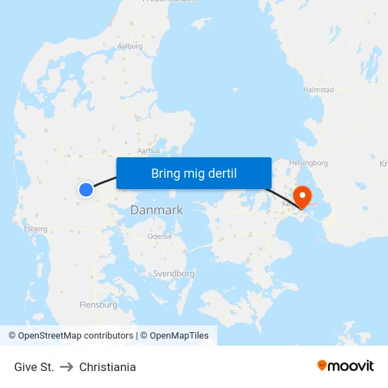 Give St. to Christiania map