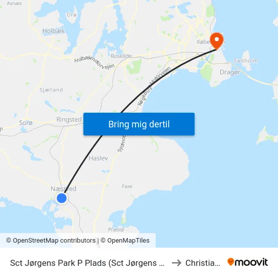 Sct Jørgens Park P Plads (Sct Jørgens Park) to Christiania map