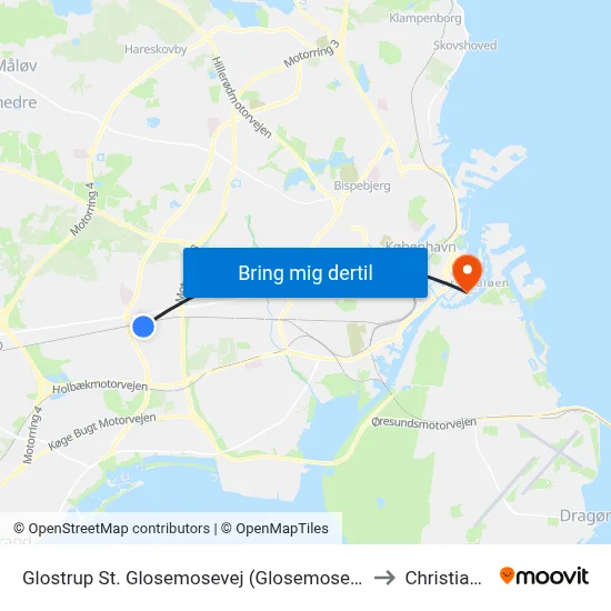Glostrup St. Glosemosevej (Glosemosevej) to Christiania map