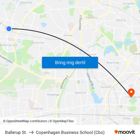 Ballerup St. to Copenhagen Business School (Cbs) map