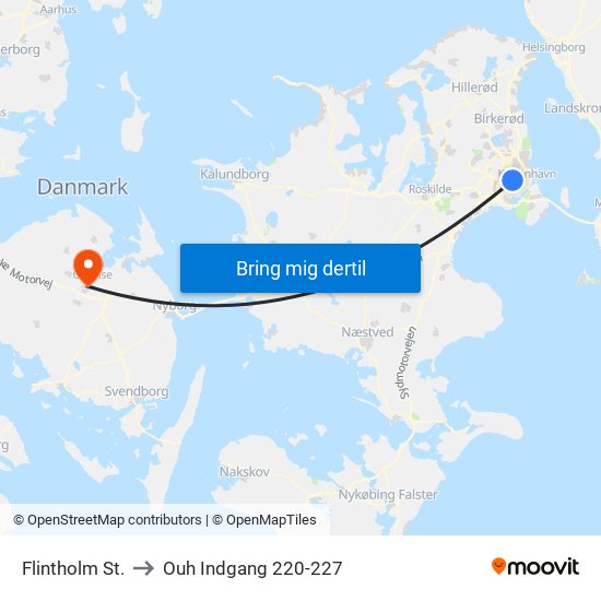 Flintholm St. to Ouh Indgang 220-227 map