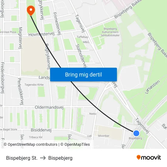 Bispebjerg St. to Bispebjerg map