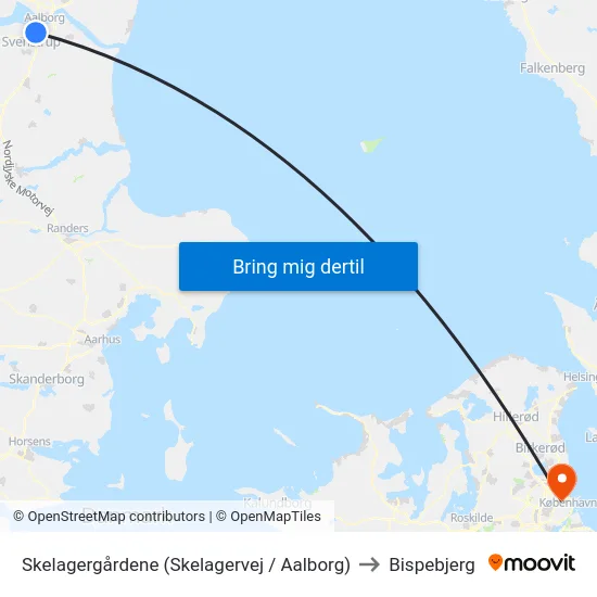 Skelagergårdene (Skelagervej / Aalborg) to Bispebjerg map