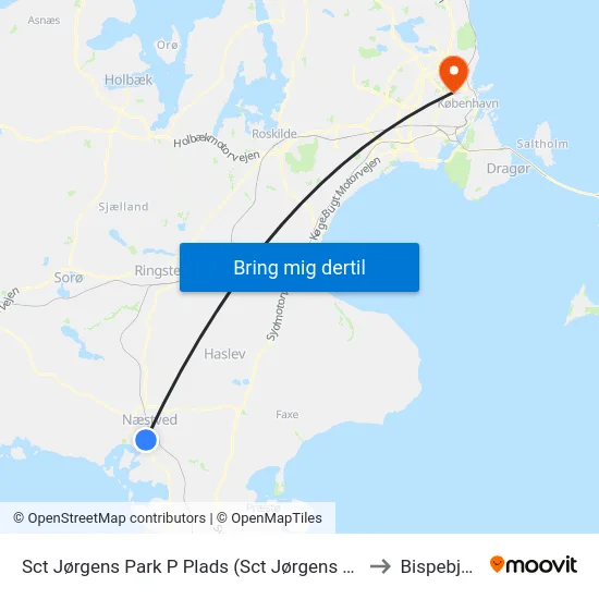 Sct Jørgens Park P Plads (Sct Jørgens Park) to Bispebjerg map