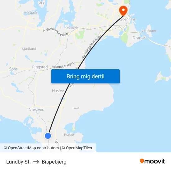 Lundby St. to Bispebjerg map