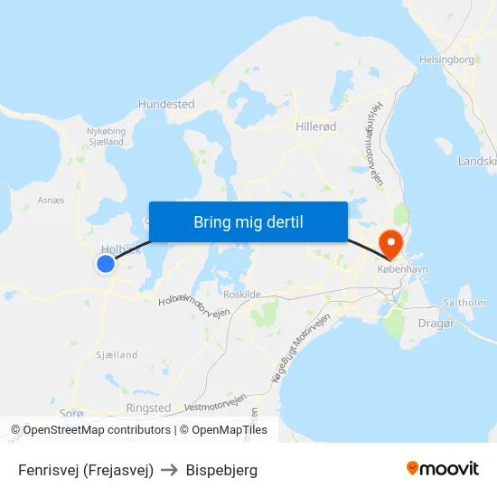 Fenrisvej (Frejasvej) to Bispebjerg map