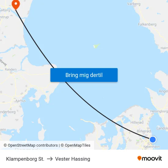Klampenborg St. to Vester Hassing map