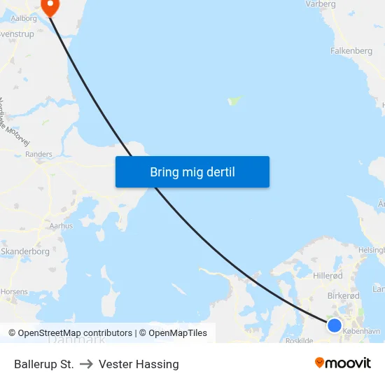 Ballerup St. to Vester Hassing map