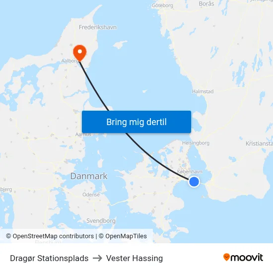 Dragør Stationsplads to Vester Hassing map
