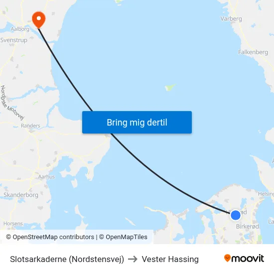 Slotsarkaderne (Nordstensvej) to Vester Hassing map