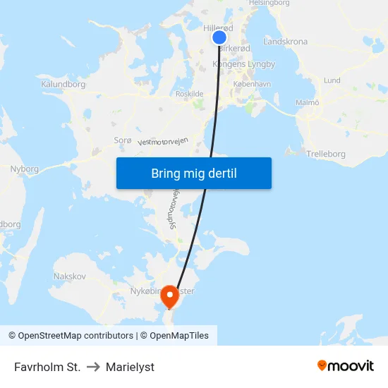Favrholm St. to Marielyst map