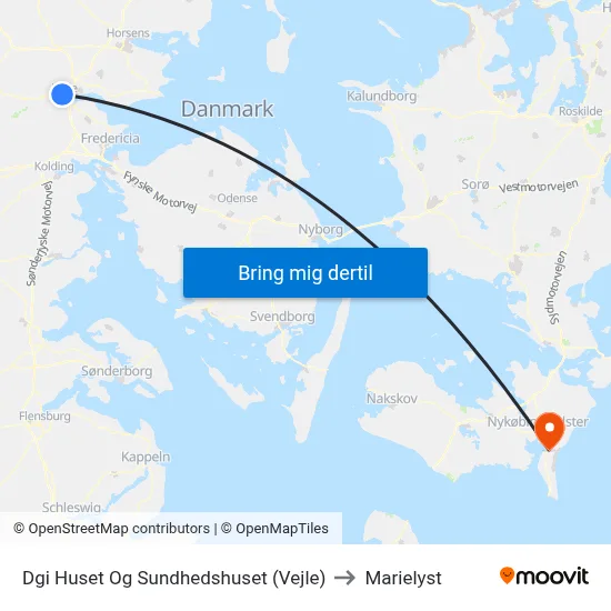 Dgi Huset Og Sundhedshuset (Vejle) to Marielyst map