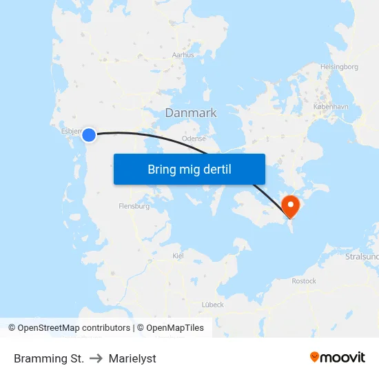 Bramming St. to Marielyst map